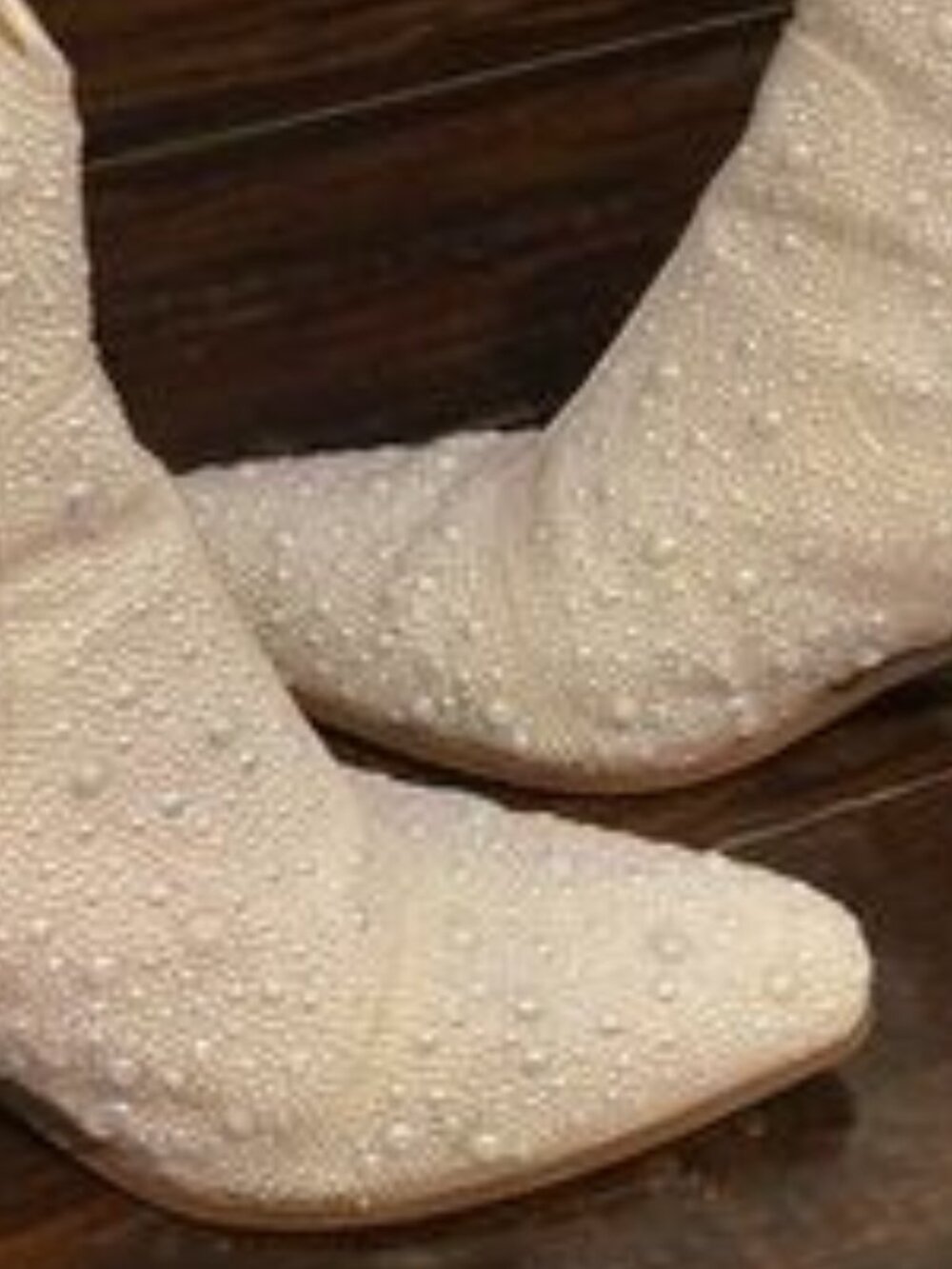SOLD-Betsey Johnson Emory Pearlized Western Cowboy Ankle Bootie 7.5 - Picture 5 of 10